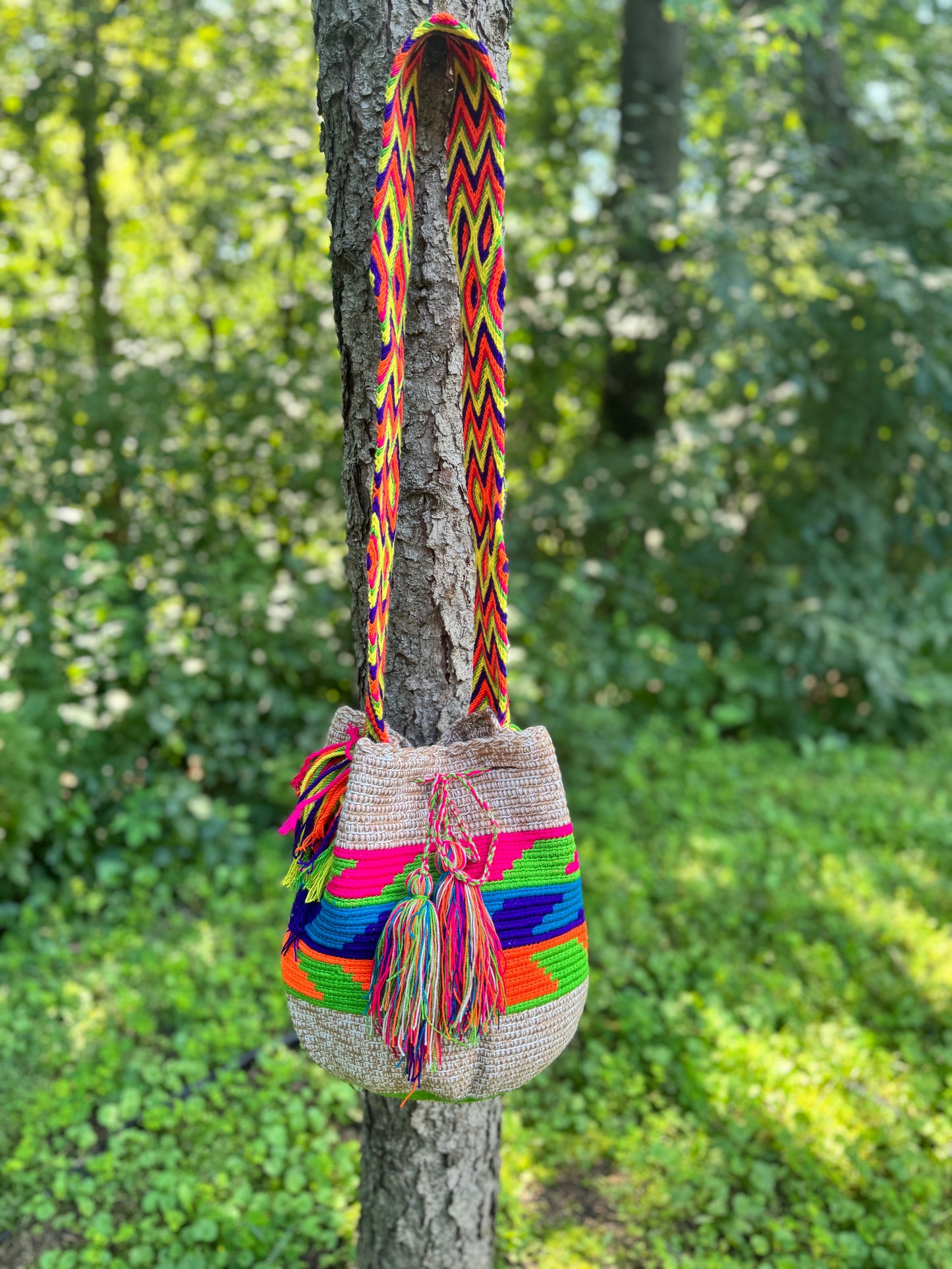 Huichol-Inspired Beaded Crossbody Bag Style 1