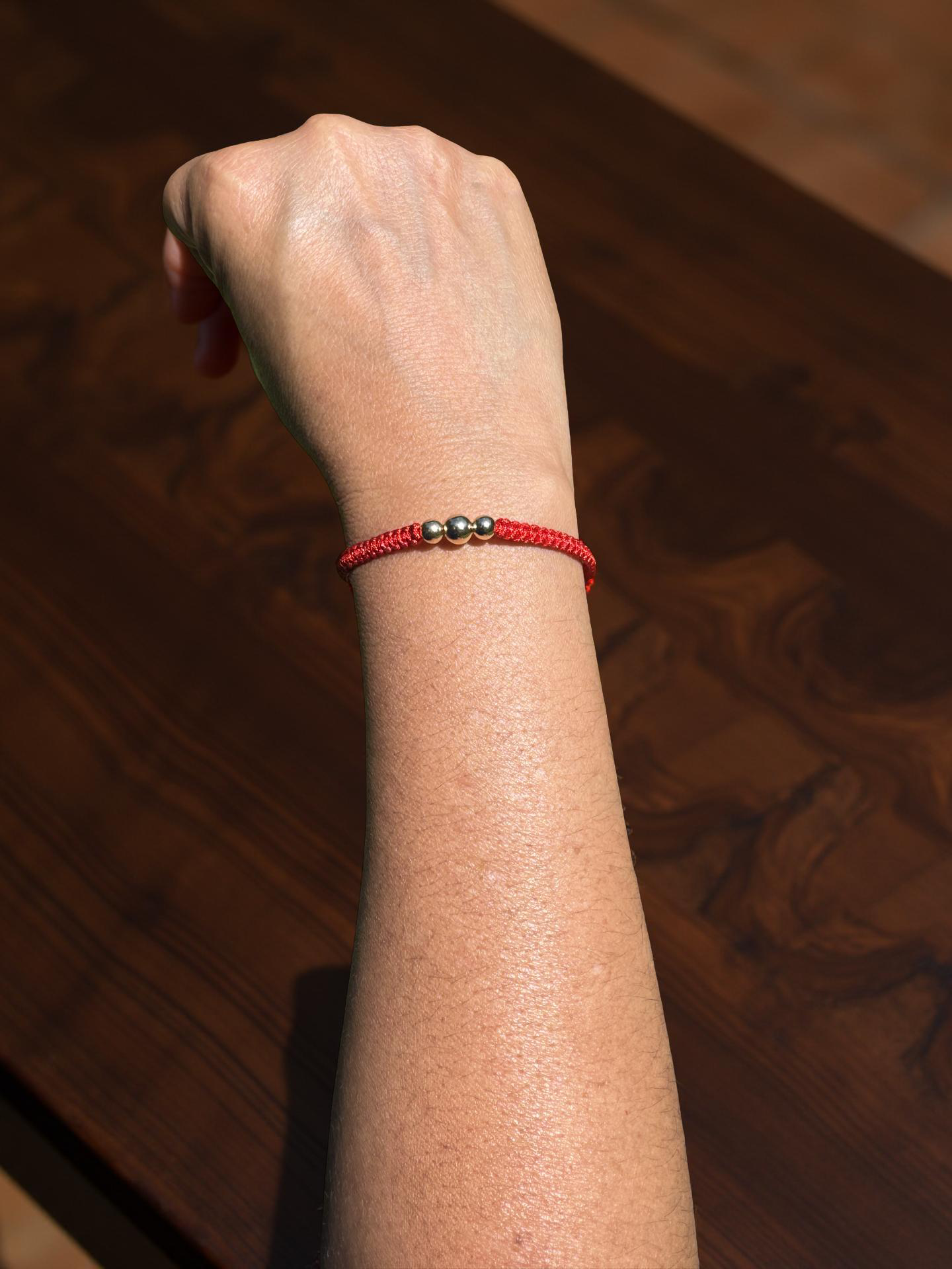 18K Gold-Plated Bracelets Red and Gold
