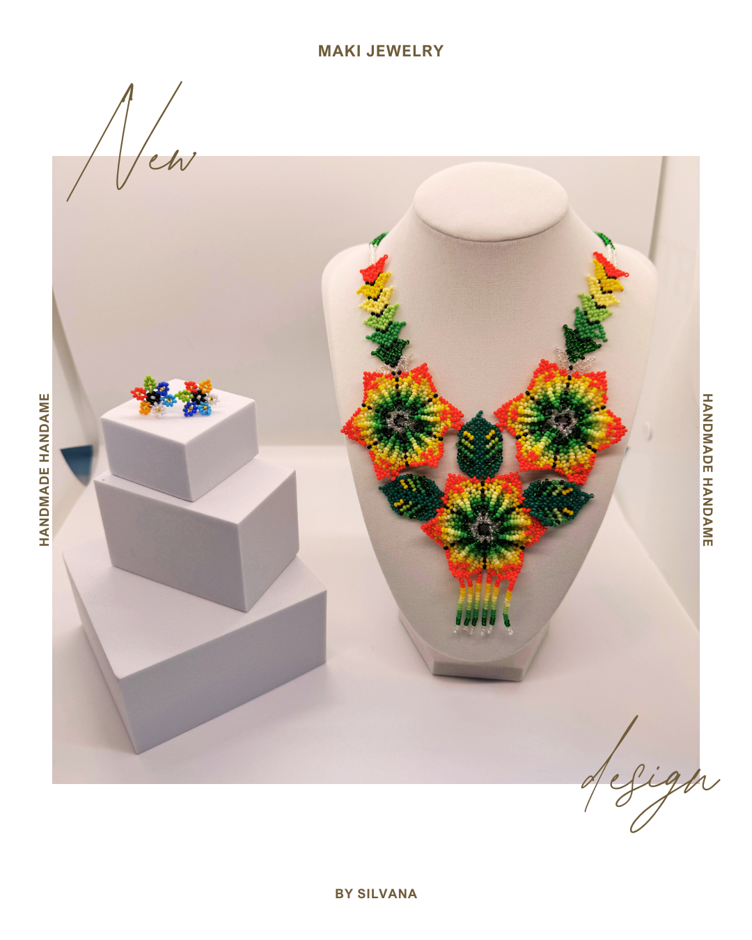 Handcrafted Beaded Necklace – Floral Inspiration