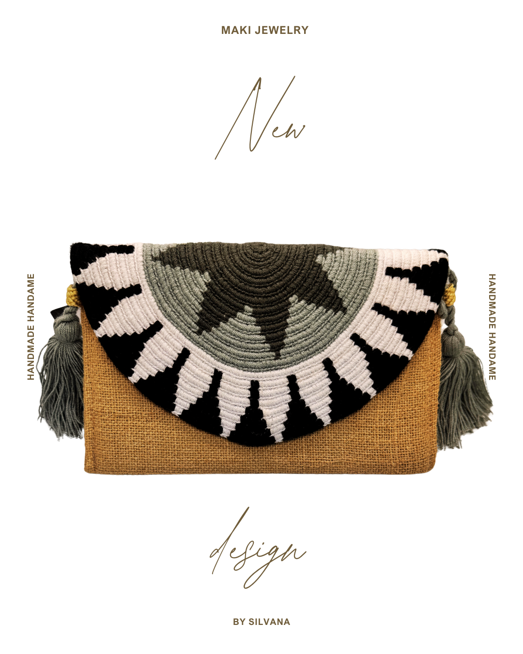 Handwoven Clutch Bag – Sunset Mandala Style