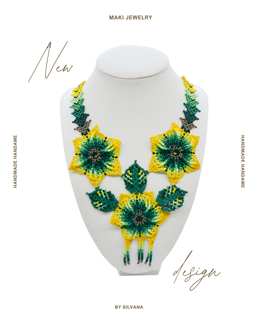 Handcrafted Beaded Necklace – Floral Inspiration