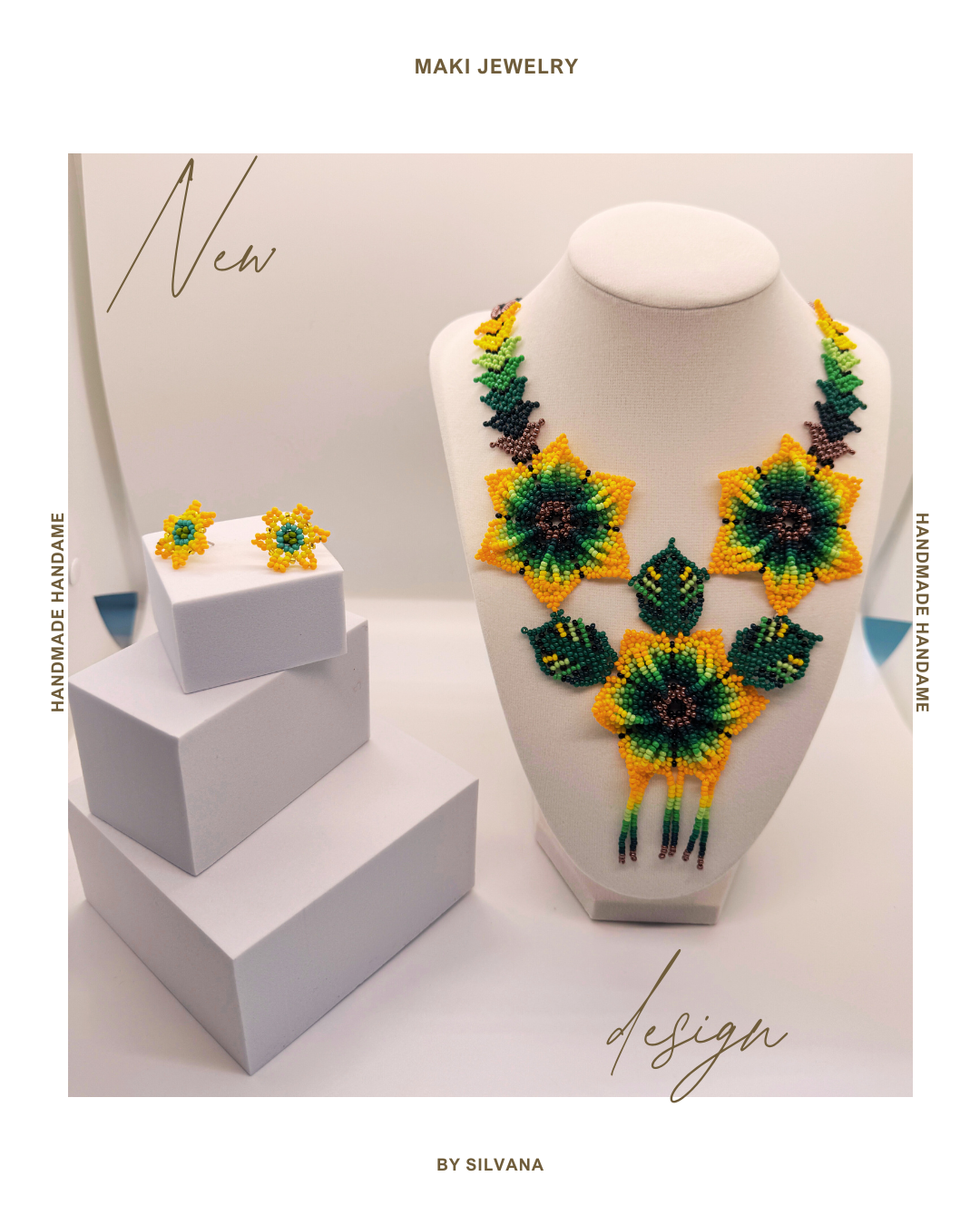 Handcrafted Beaded Necklace – Floral Inspiration