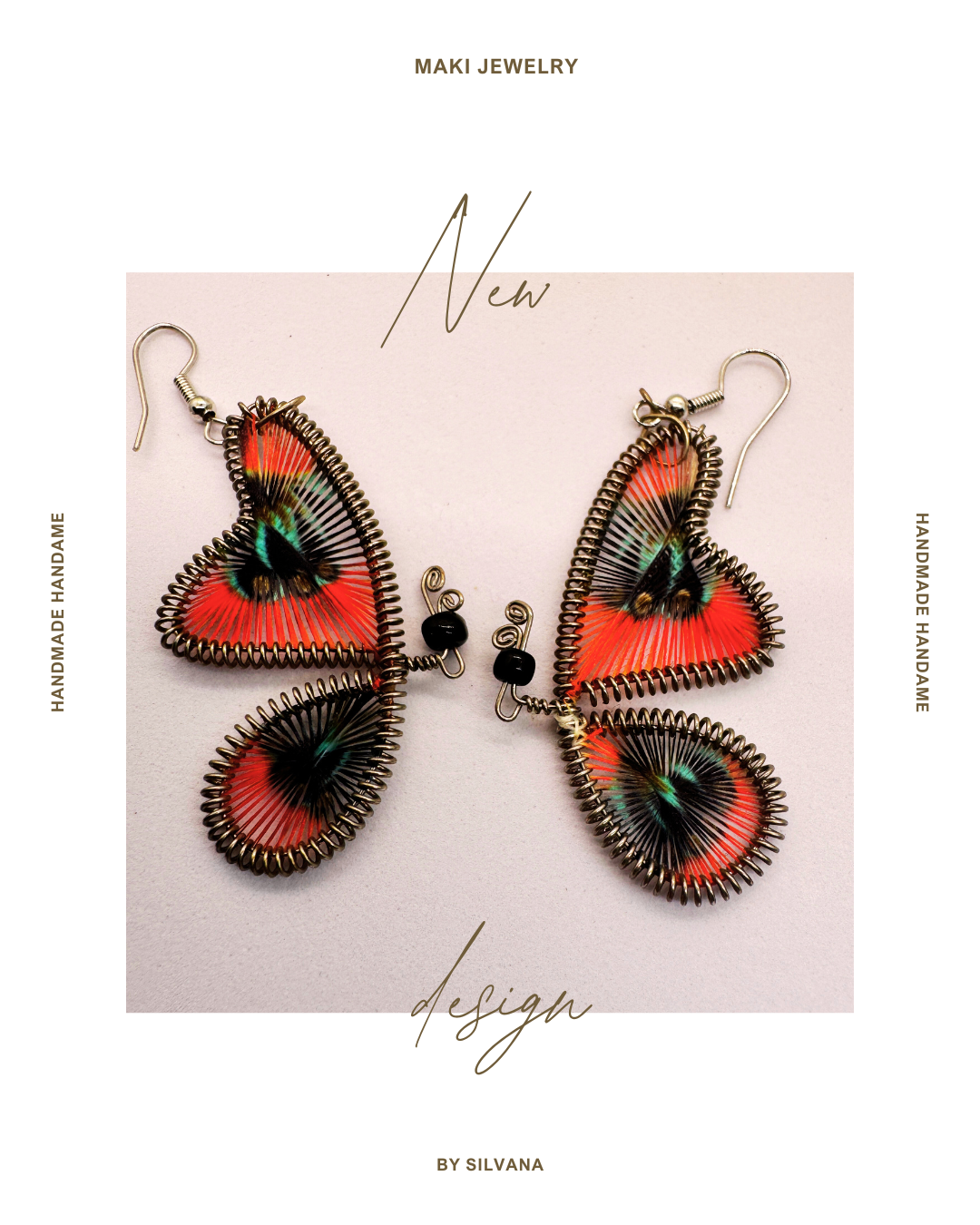 Handmade Butterfly Wire Earrings – Colorful Elegance