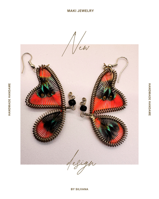 Handmade Butterfly Wire Earrings – Colorful Elegance