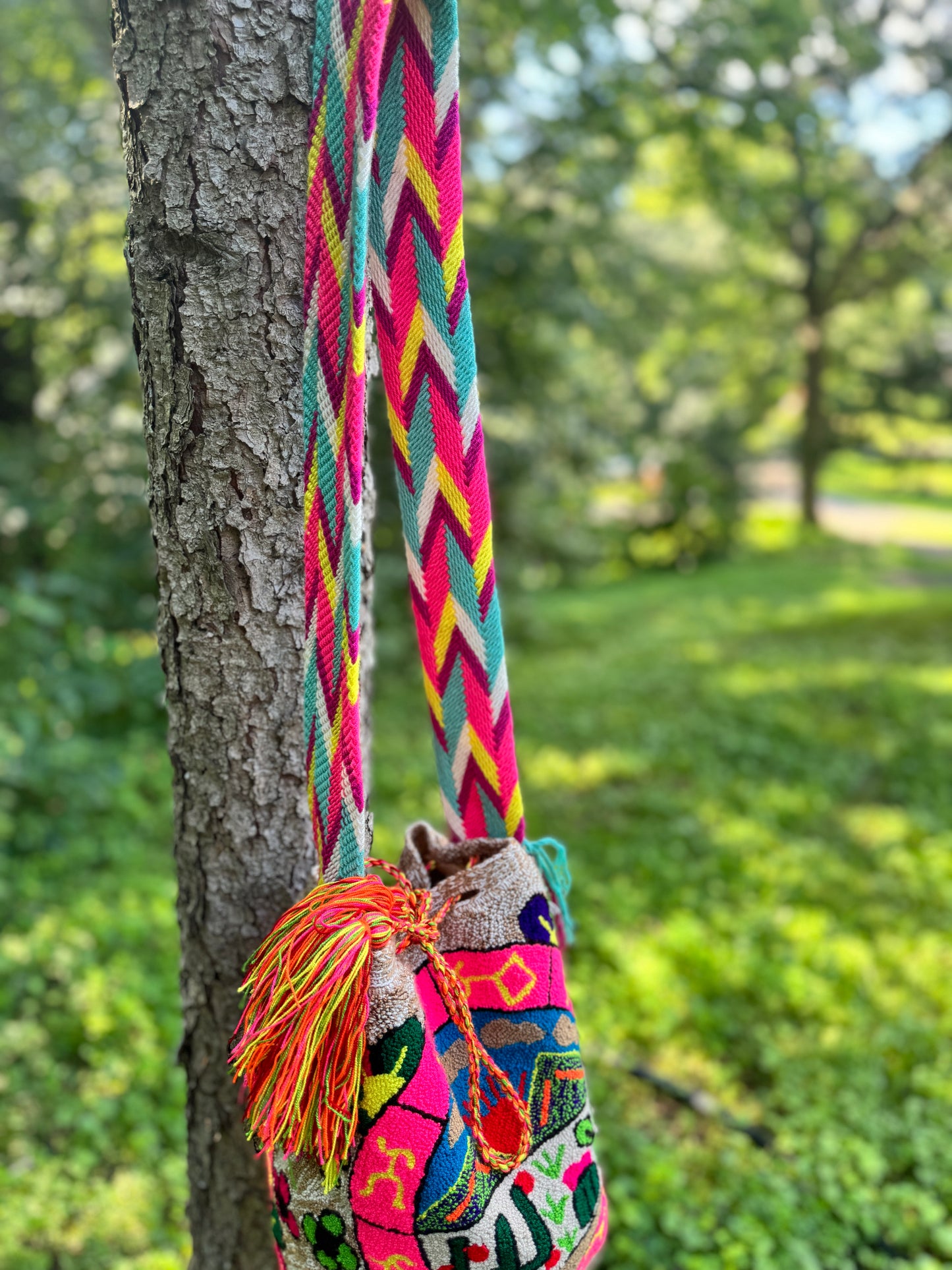 Huichol-Inspired Beaded Crossbody Bag Style 2