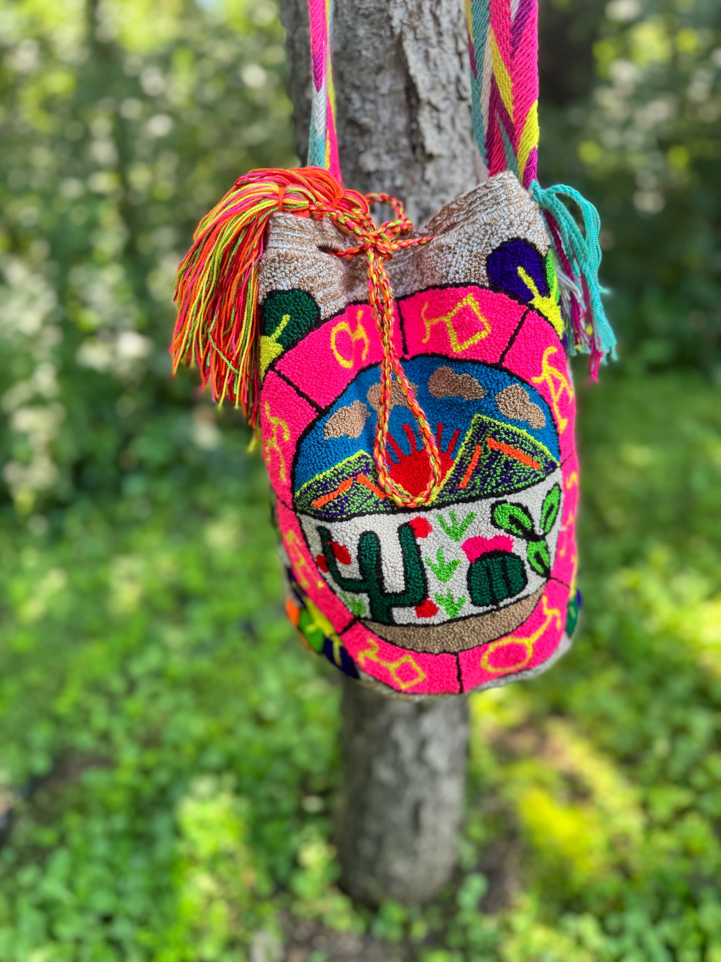 Huichol-Inspired Beaded Crossbody Bag Style 2
