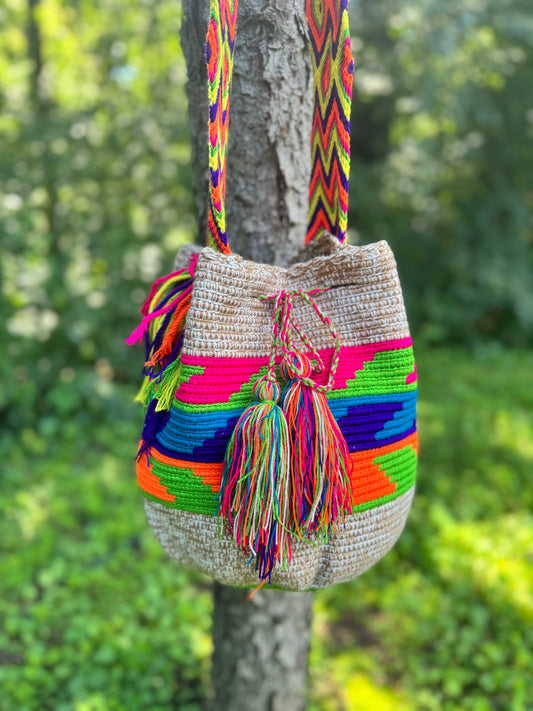 Huichol-Inspired Beaded Crossbody Bag Style 1