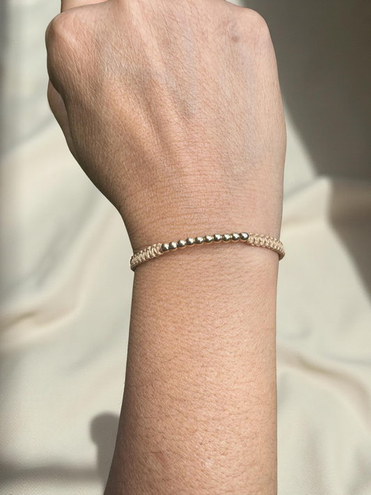 18k Handwoven Gold Bracelet